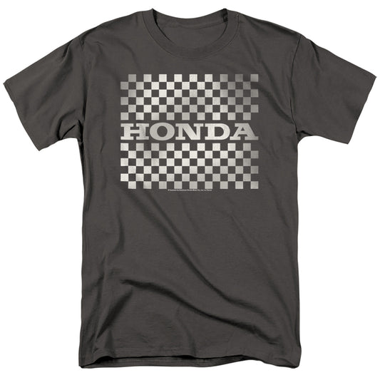 Honda Checkers Logo Mens T Shirt Charcoal