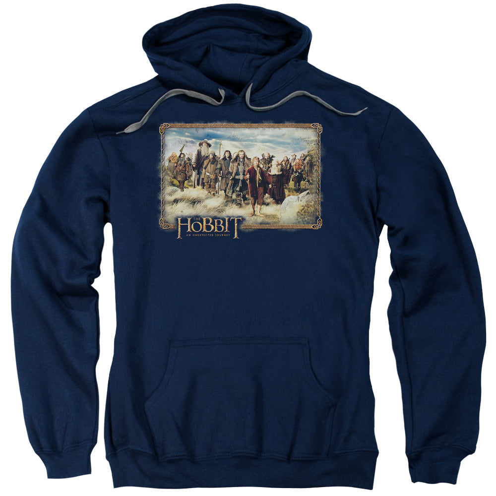 The Hobbit The Hobbit & Company Mens Hoodie Navy Blue