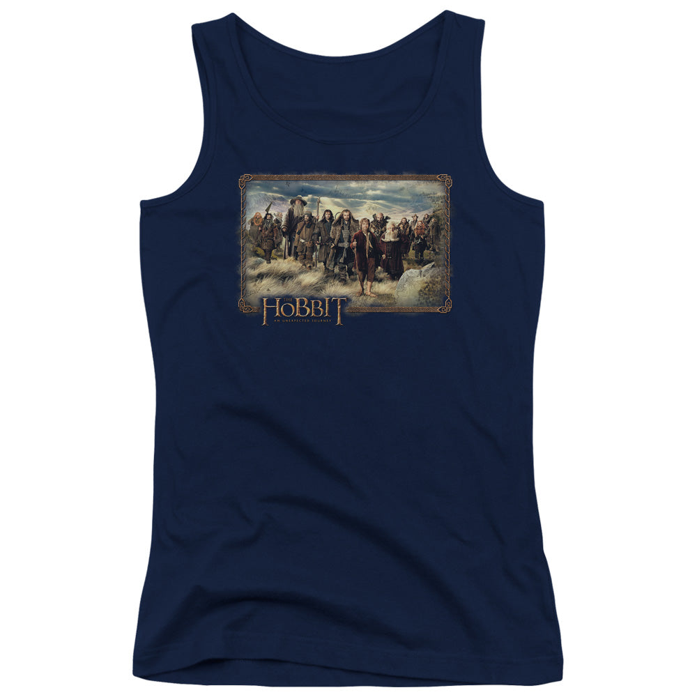 The Hobbit The Hobbit & Company Womens Tank Top Shirt Navy Blue