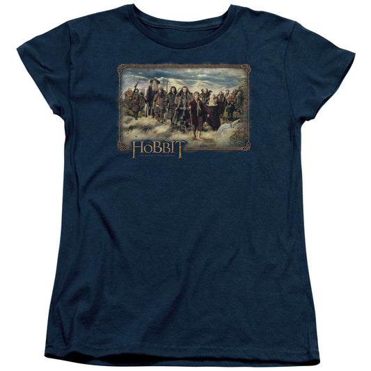 The Hobbit The Hobbit & Company Womens T Shirt Navy Blue