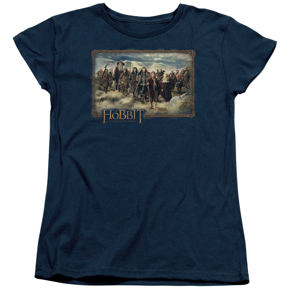 The Hobbit The Hobbit & Company Womens T Shirt Navy Blue