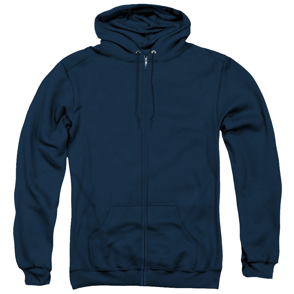 The Hobbit The Hobbit & Company Back Print Zipper Mens Hoodie Navy Blue