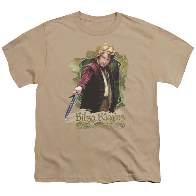 The Hobbit Bilbo Baggins Kids Youth T Shirt Sand