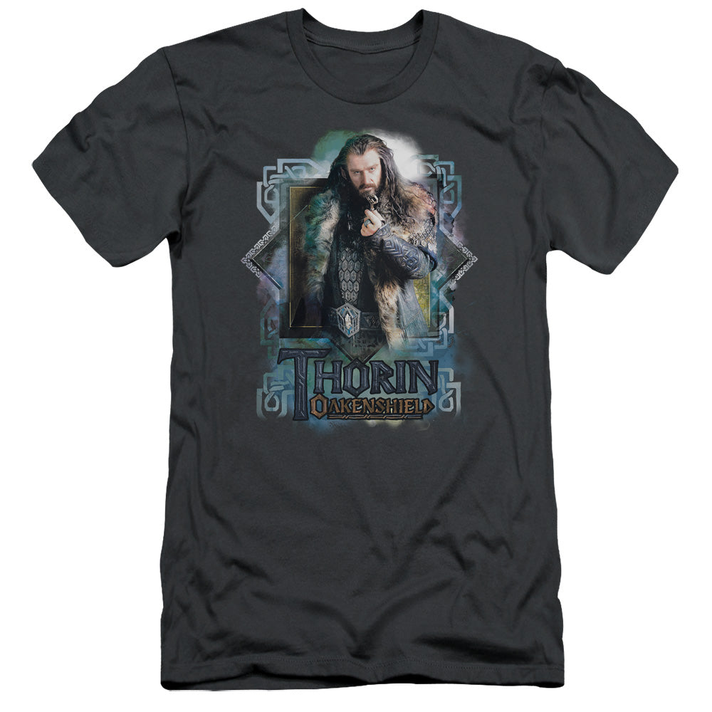 The Hobbit Thorin Oakenshield Slim Fit Mens T Shirt Charcoal