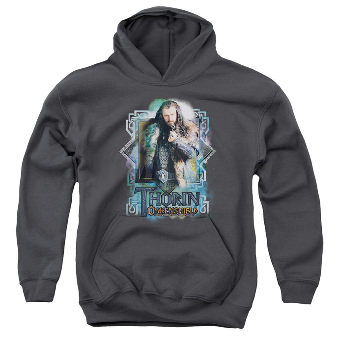 The Hobbit Thorin Oakenshield Kids Youth Hoodie Charcoal