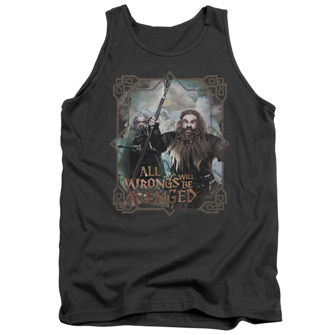 The Hobbit Wrongs Avenged Mens Tank Top Shirt Charcoal