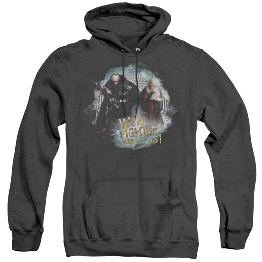 The Hobbit Were Fighters Heather Mens Hoodie Black