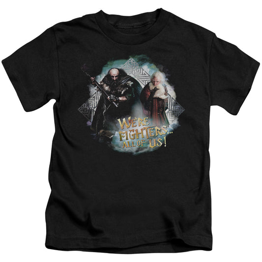 The Hobbit Were Fighters Juvenile Kids Youth T Shirt Black