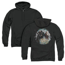 Load image into Gallery viewer, The Hobbit Were Fighters Back Print Zipper Mens Hoodie Black