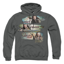 Load image into Gallery viewer, The Hobbit Loyalty And Honour Mens Hoodie Charcoal