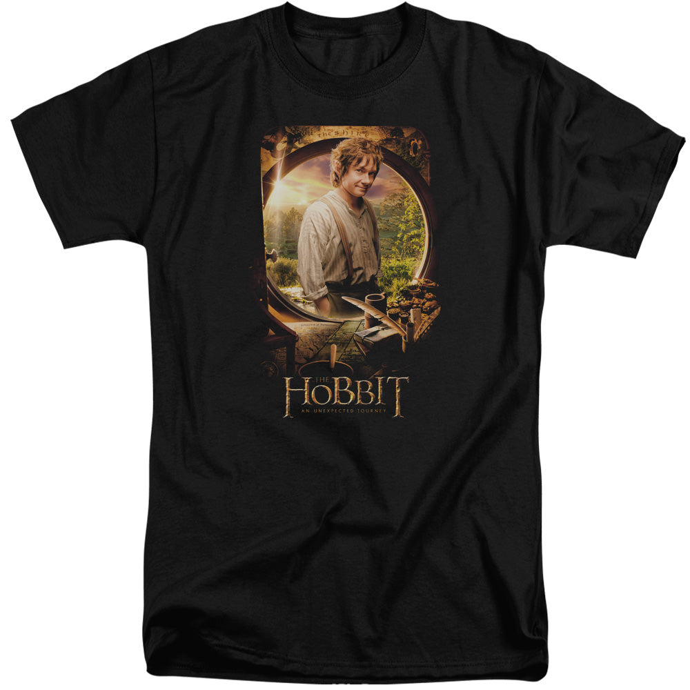 The Hobbit Bilbo Poster Mens Tall T Shirt Black