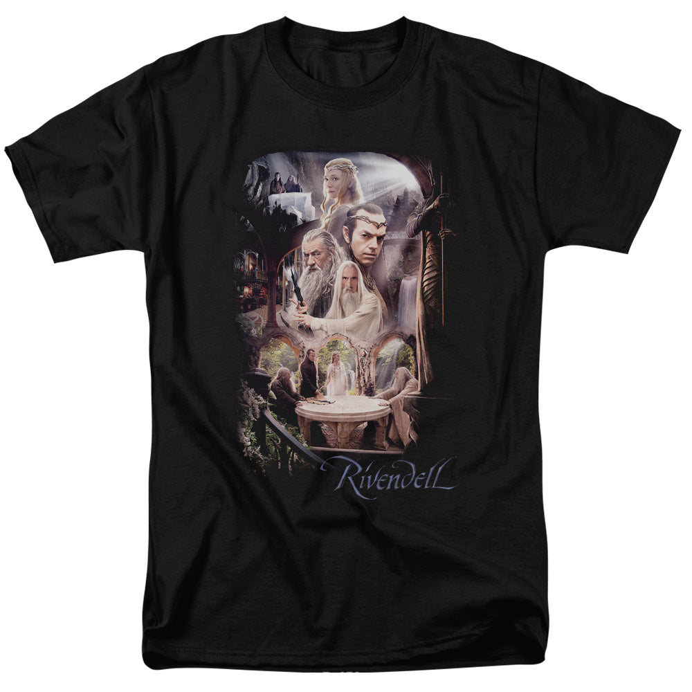 The Hobbit Rivendell Mens T Shirt Black