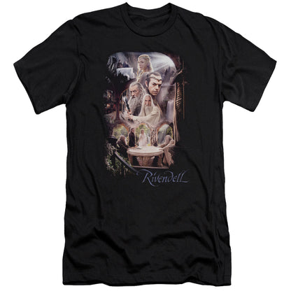 The Hobbit Rivendell Premium Bella Canvas Slim Fit Mens T Shirt Black