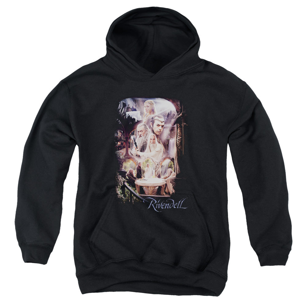 The Hobbit Rivendell Kids Youth Hoodie Black