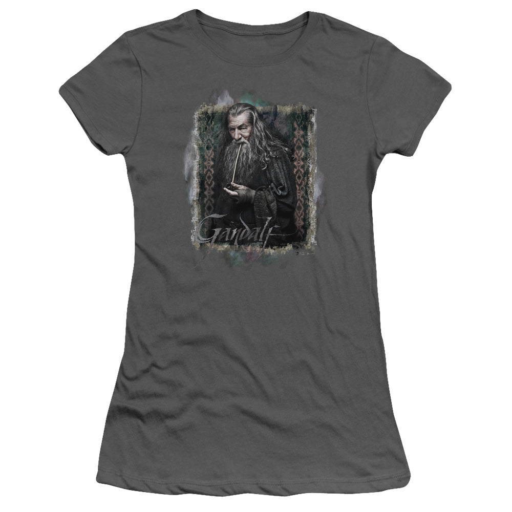 The Hobbit Gandalf Junior Sheer Cap Sleeve Womens T Shirt Charcoal