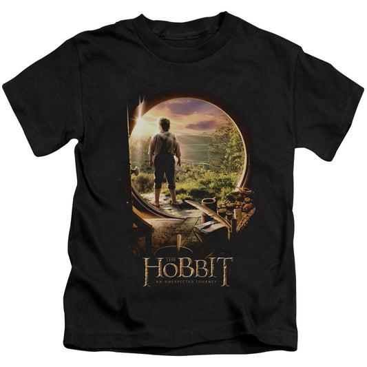 The Hobbit The Hobbit in Door Juvenile Kids Youth T Shirt Black