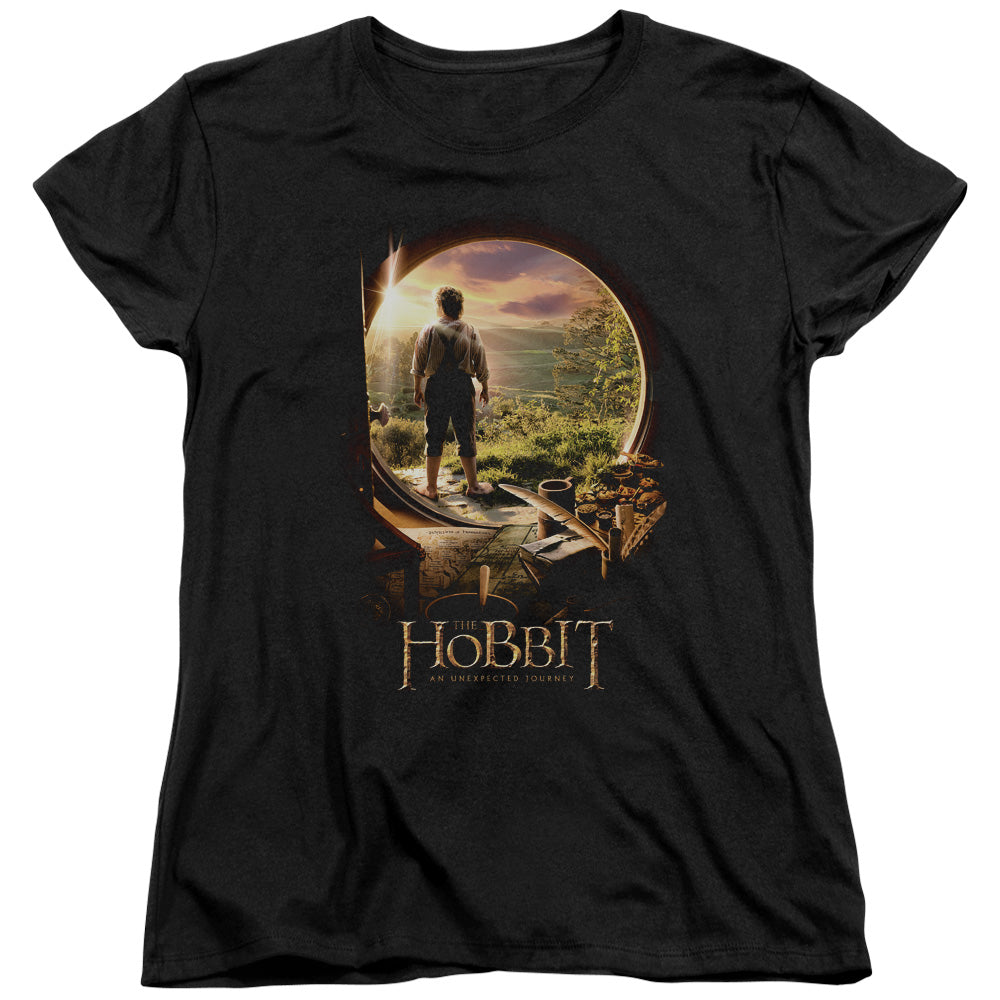 The Hobbit The Hobbit in Door Womens T Shirt Black