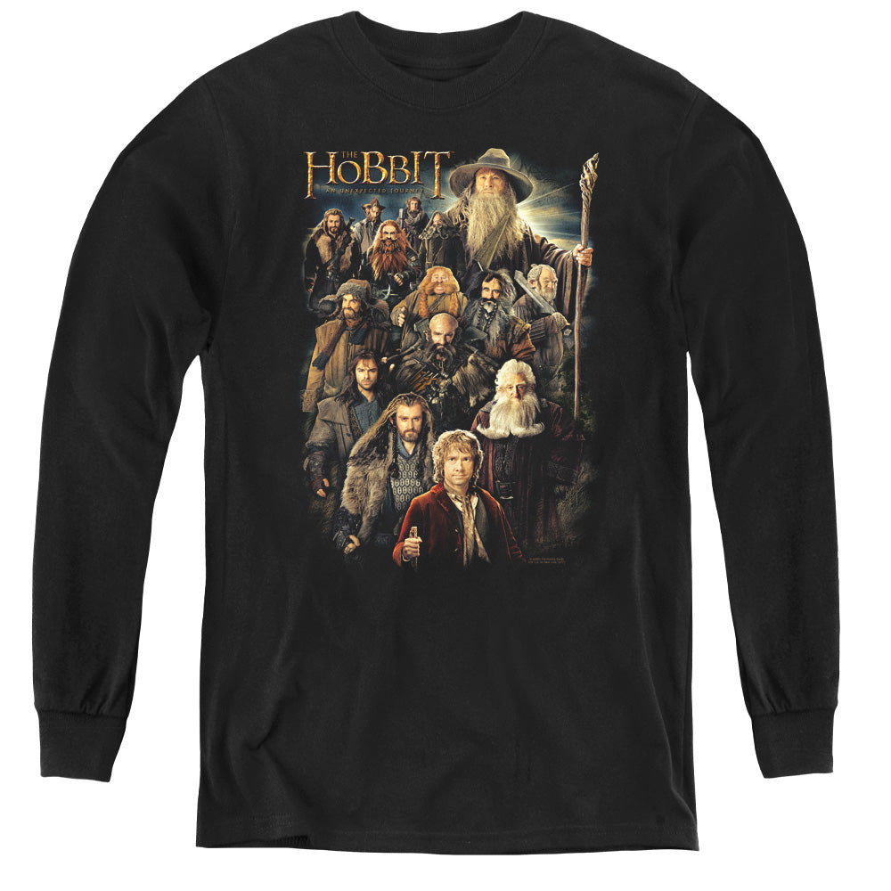 The Hobbit Somber Company Long Sleeve Kids Youth T Shirt Black