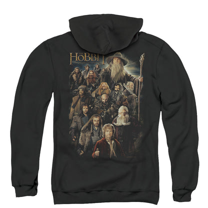 The Hobbit Somber Company Back Print Zipper Mens Hoodie Black