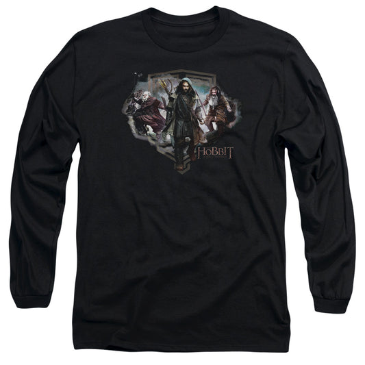 The Hobbit Three Dwarves Mens Long Sleeve Shirt Black