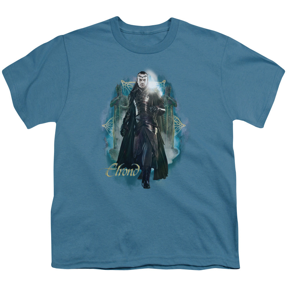 The Hobbit Elrond Kids Youth T Shirt Slate