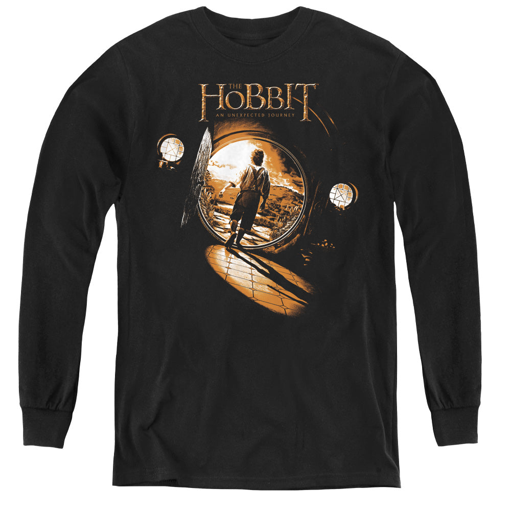 The Hobbit The Hobbit Hole Long Sleeve Kids Youth T Shirt Black