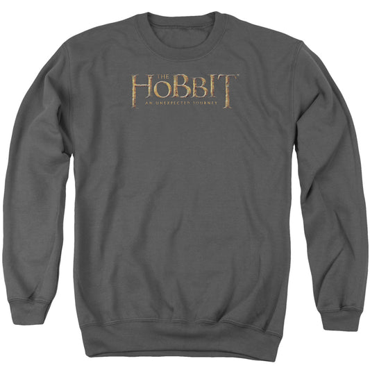 The Hobbit Distressed Logo Mens Crewneck Sweatshirt Charcoal