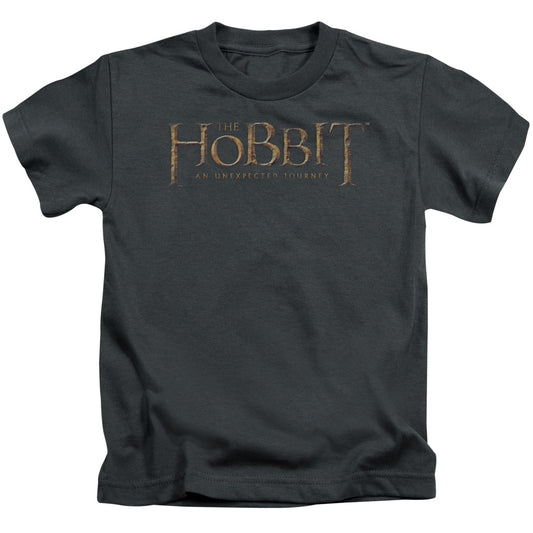 The Hobbit Distressed Logo Juvenile Kids Youth T Shirt Charcoal