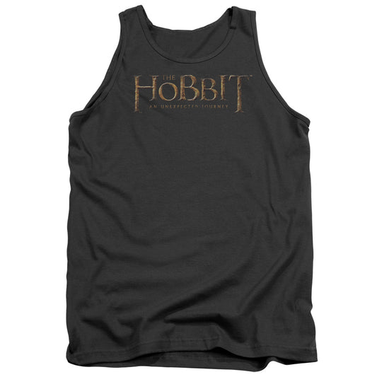 The Hobbit Distressed Logo Mens Tank Top Shirt Charcoal