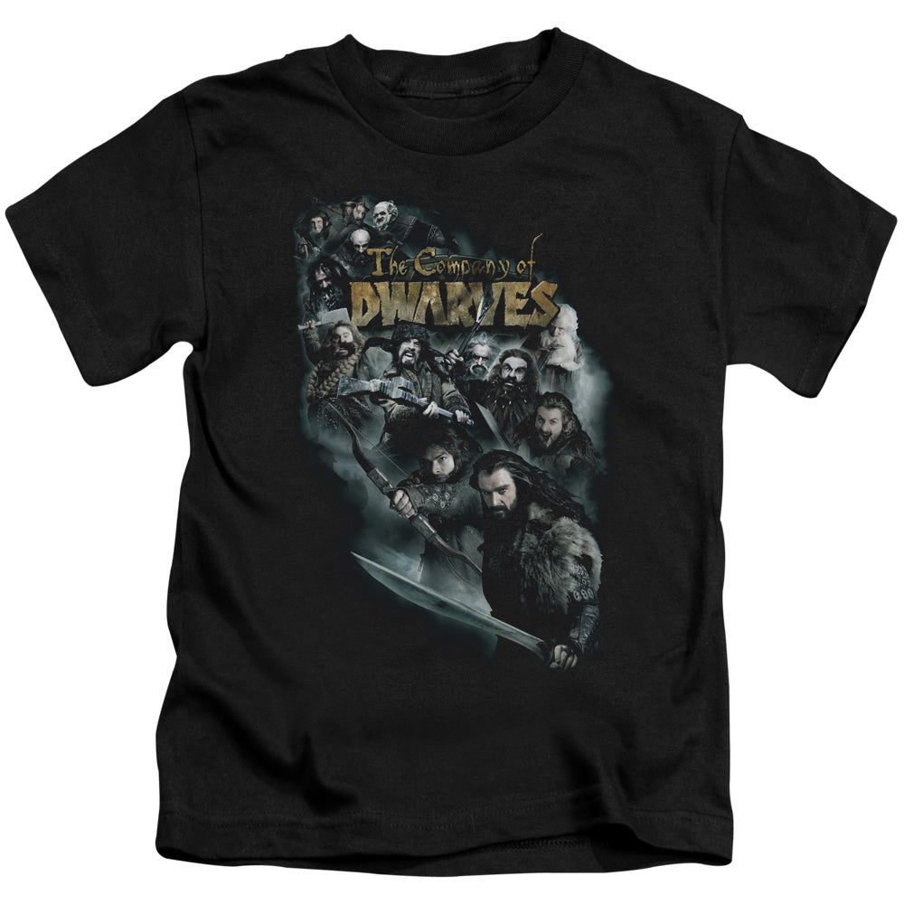 The Hobbit Company of Dwarves Juvenile Kids Youth T Shirt Black