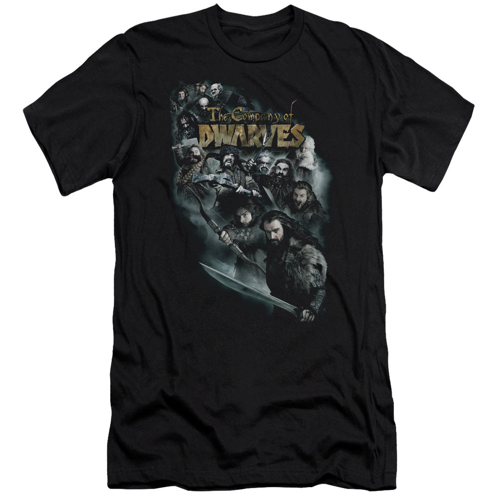 The Hobbit Company of Dwarves Slim Fit Mens T Shirt Black