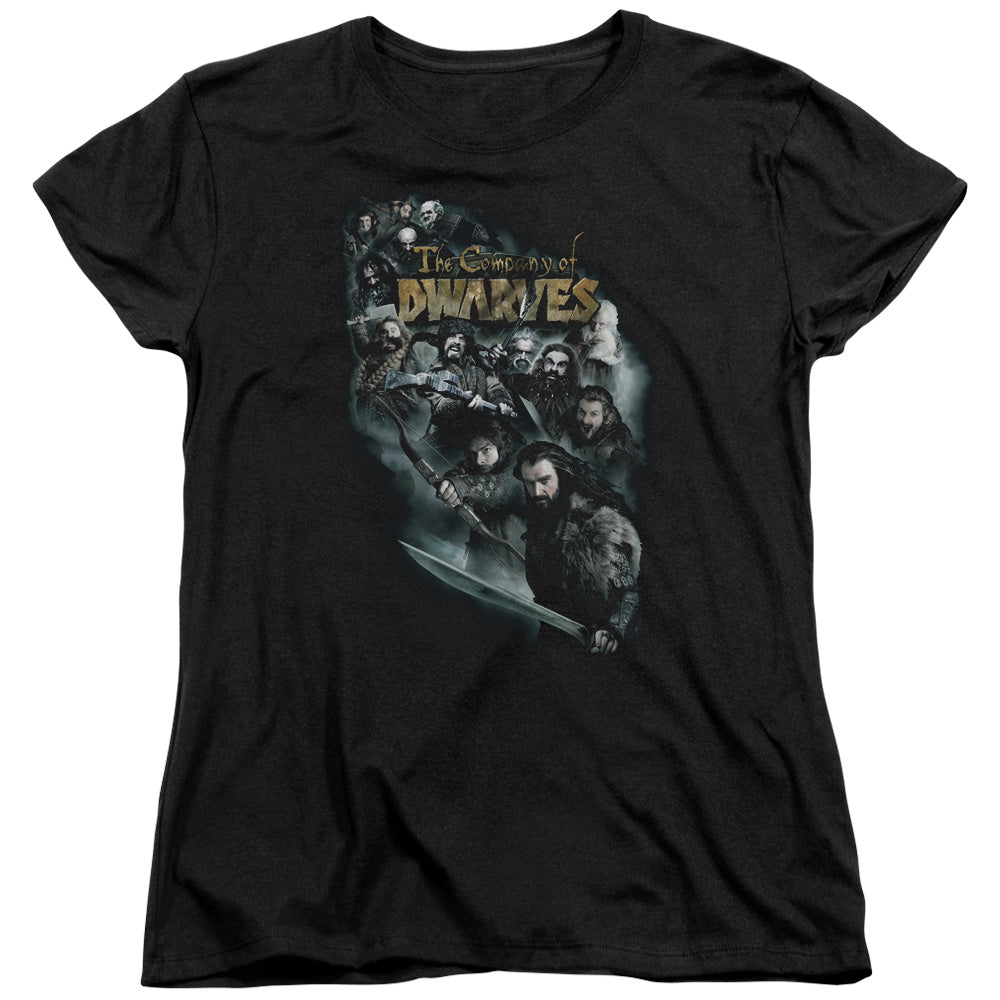 The Hobbit Company of Dwarves Womens T Shirt Black