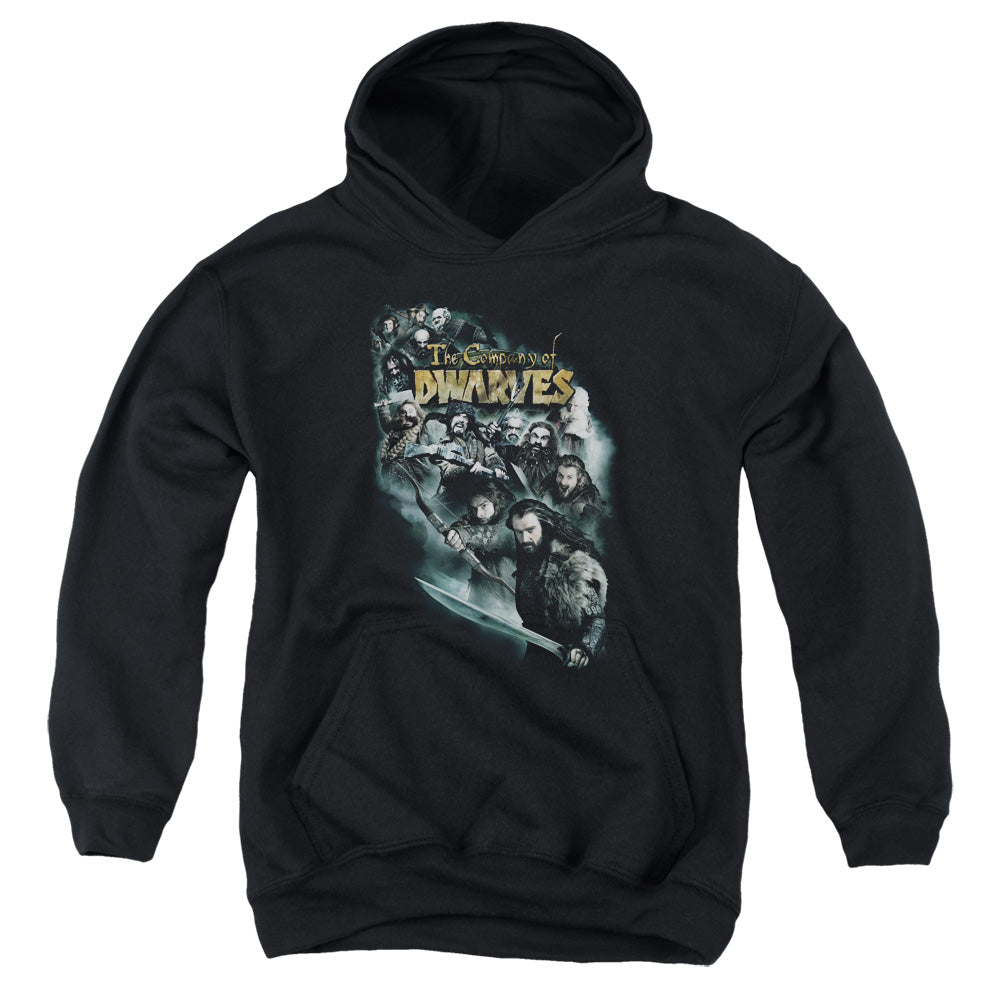 The Hobbit Company of Dwarves Kids Youth Hoodie Black