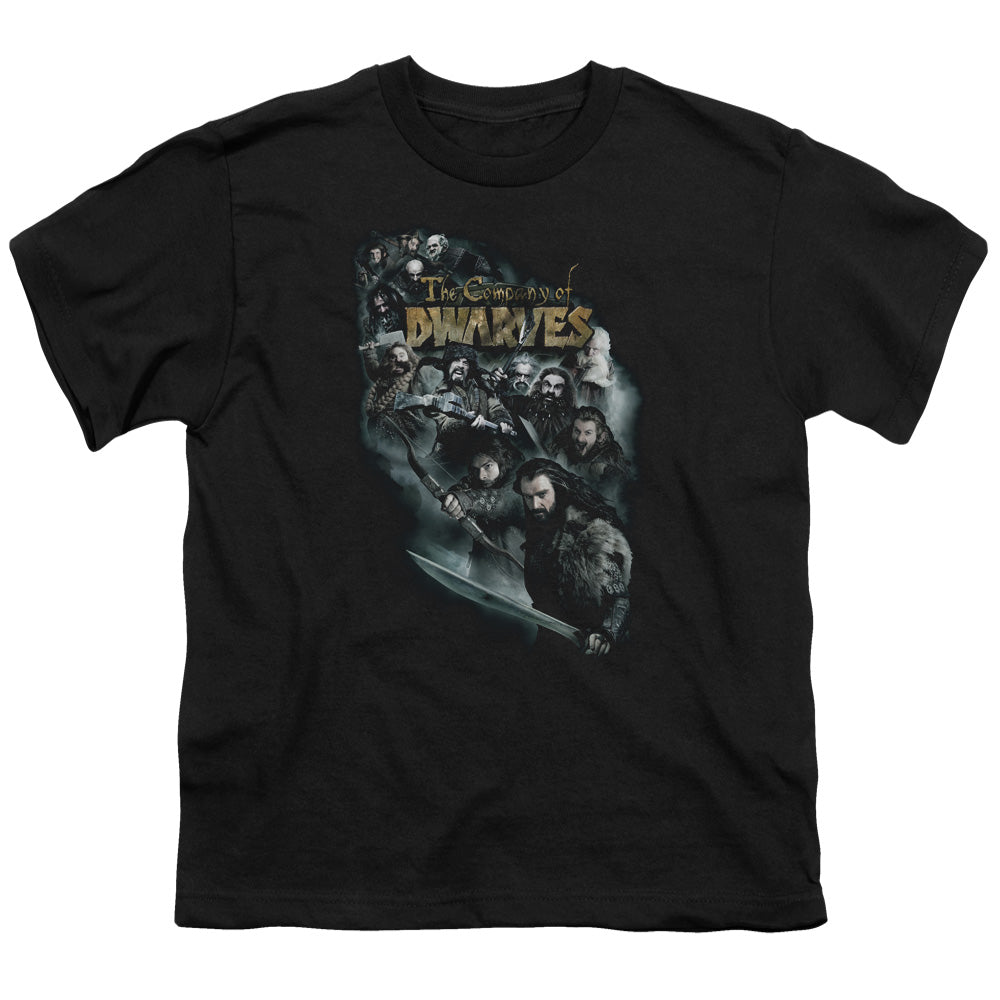 The Hobbit Company of Dwarves Kids Youth T Shirt Black