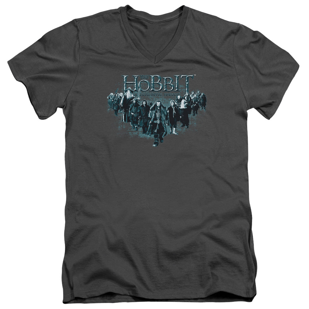 The Hobbit Thorin and Company Mens Slim Fit V-Neck T Shirt Charcoal