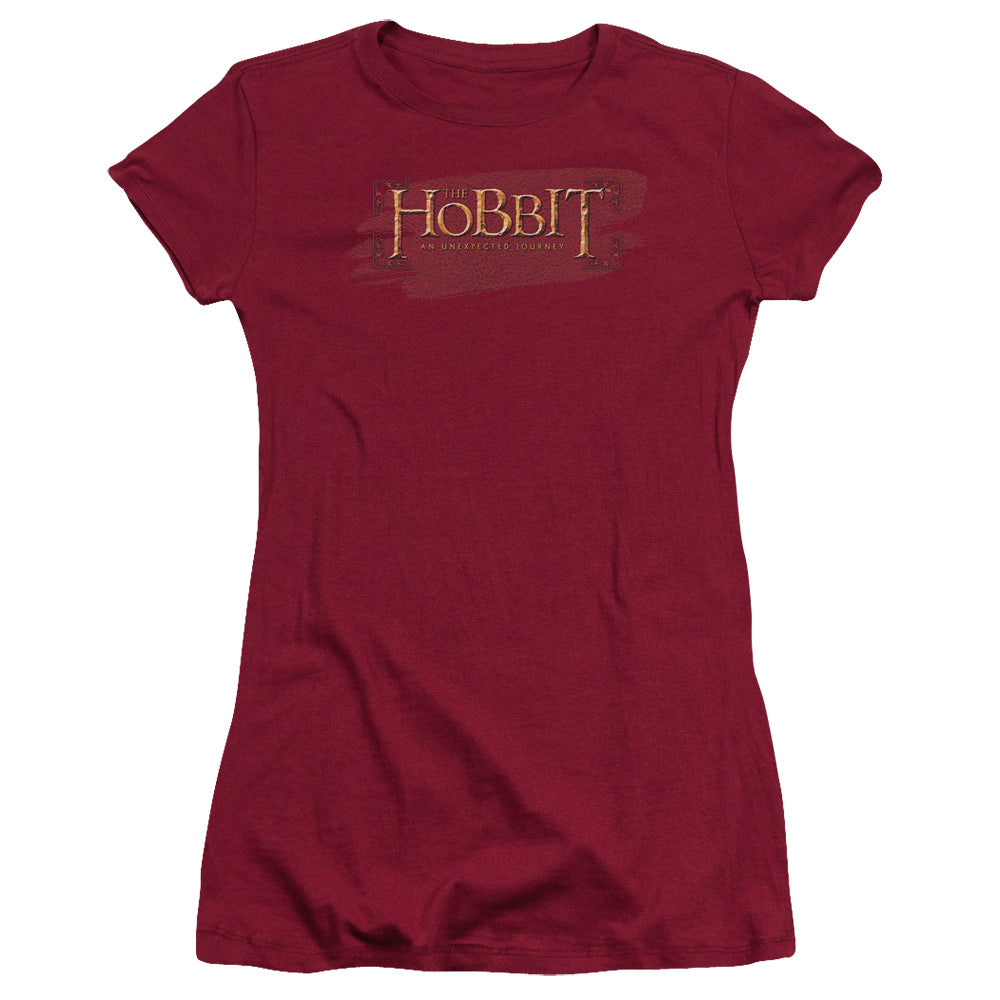 The Hobbit Red Leather Junior Sheer Cap Sleeve Womens T Shirt Cardinal