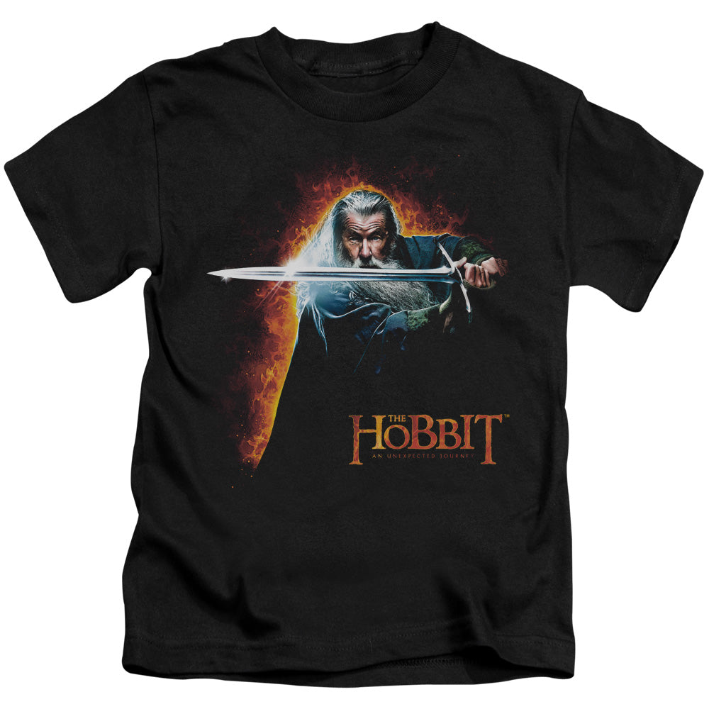 The Hobbit Secret Fire Juvenile Kids Youth T Shirt Black