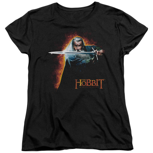 The Hobbit Secret Fire Womens T Shirt Black