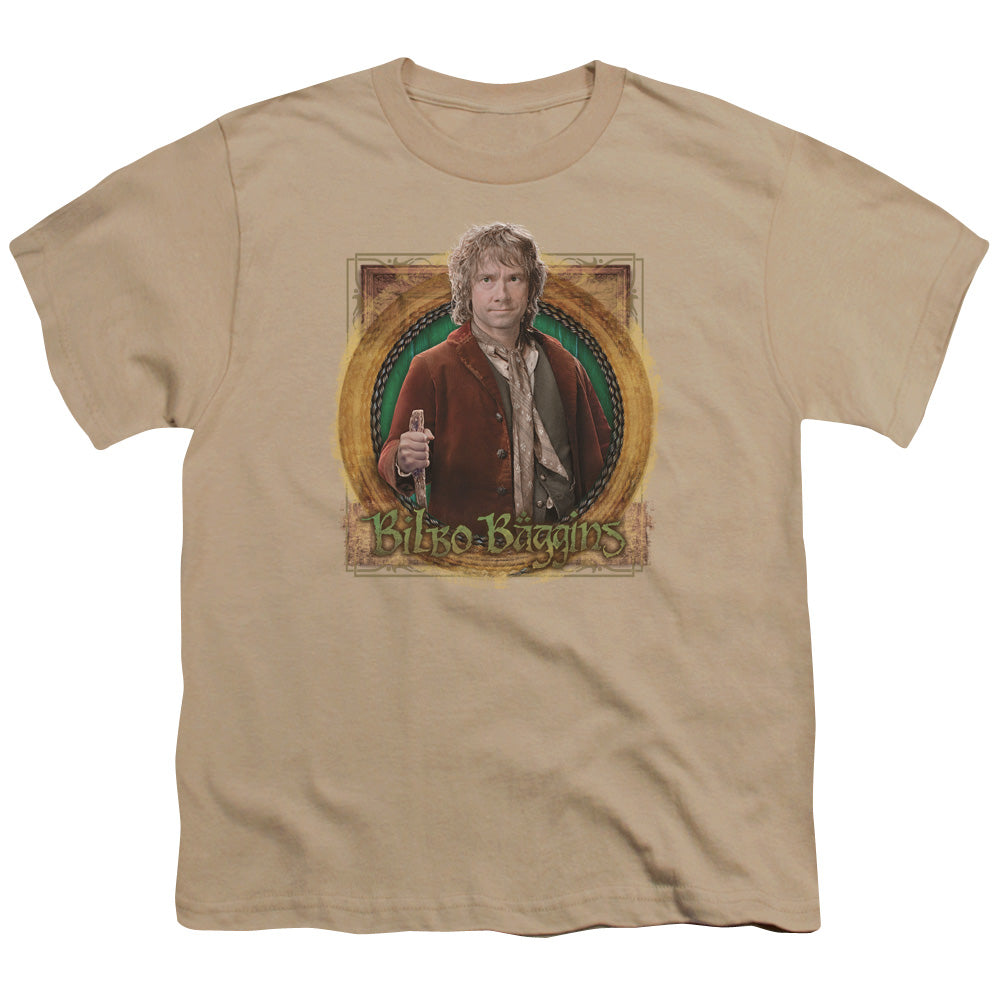 The Hobbit Mr. Baggins Kids Youth T Shirt Sand