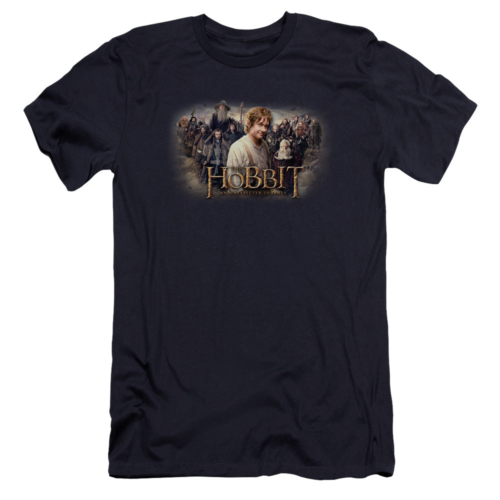 The Hobbit The Hobbit Rally Premium Bella Canvas Slim Fit Mens T Shirt Navy Blue