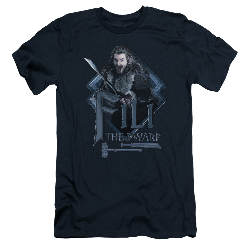 The Hobbit Fili Slim Fit Mens T Shirt Navy Blue