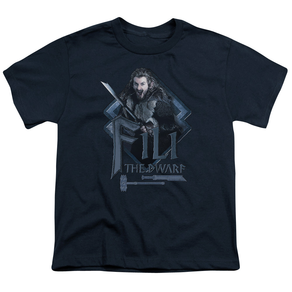 The Hobbit Fili Kids Youth T Shirt Navy Blue