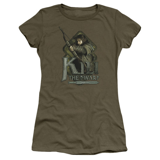 The Hobbit Kili Junior Sheer Cap Sleeve Womens T Shirt Military Green