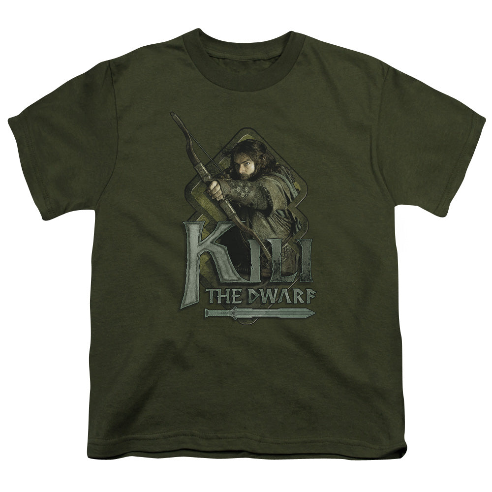 The Hobbit Kili Kids Youth T Shirt Military Green