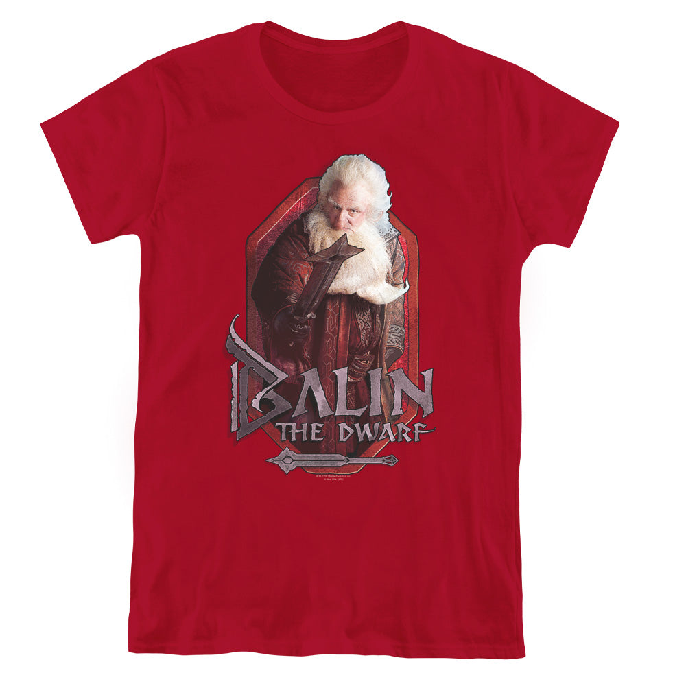 The Hobbit Balin Womens T Shirt Cardinal