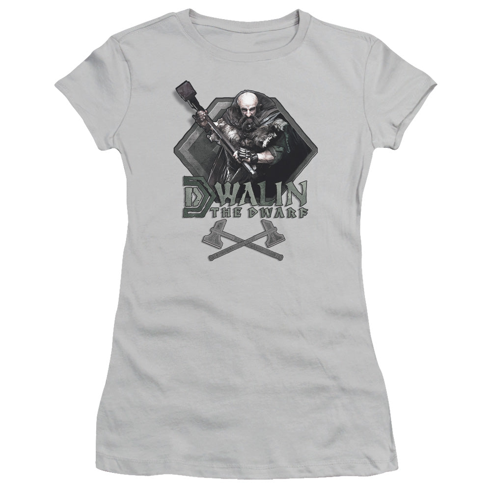 The Hobbit Dwalin Junior Sheer Cap Sleeve Womens T Shirt Silver