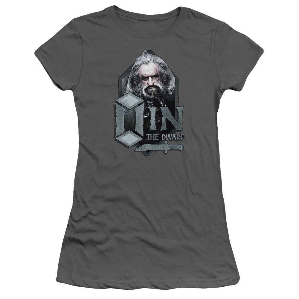 The Hobbit Oin Junior Sheer Cap Sleeve Womens T Shirt Charcoal