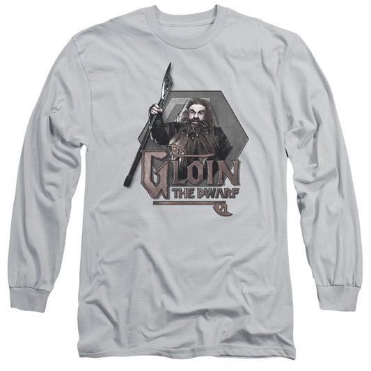 The Hobbit Gloin Mens Long Sleeve Shirt Silver