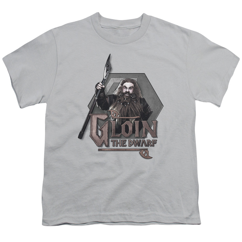 The Hobbit Gloin Kids Youth T Shirt Silver