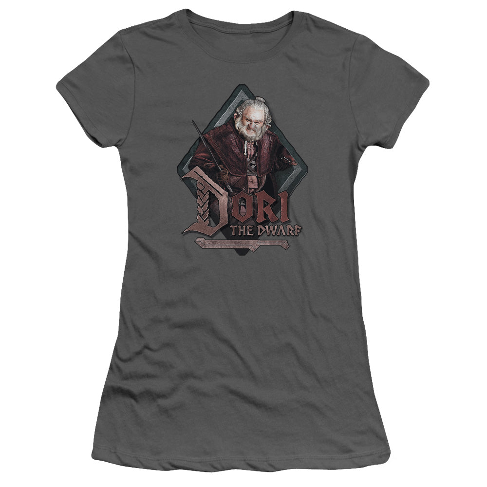 The Hobbit Dori Junior Sheer Cap Sleeve Womens T Shirt Charcoal